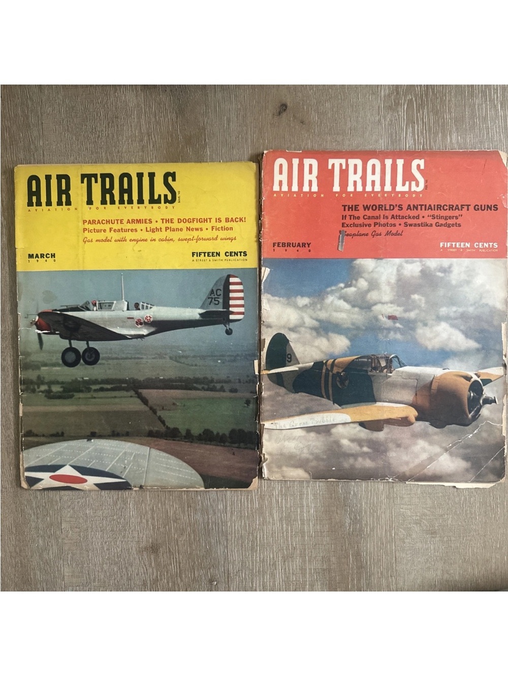 Air trails 1940 March February Magazines Aviation For Everybody Vintage As Is